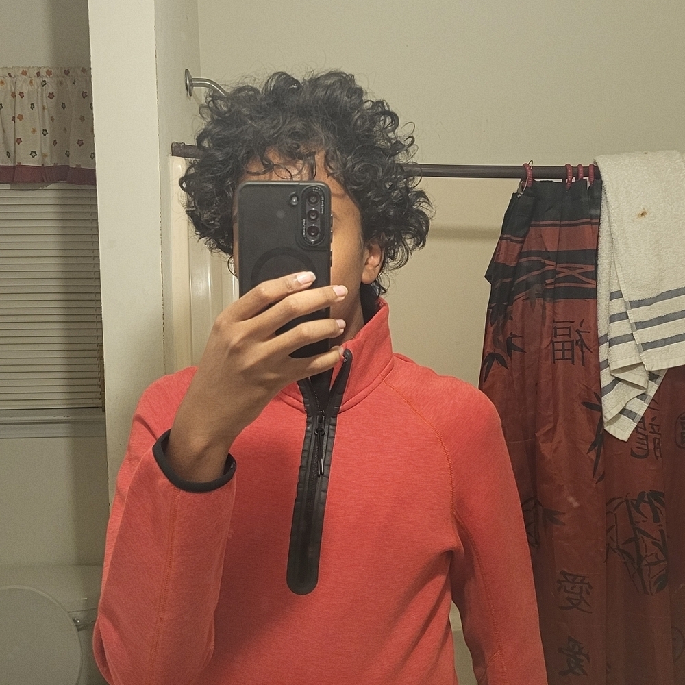 Nike Tech Men's Red Zip-Up Sweater